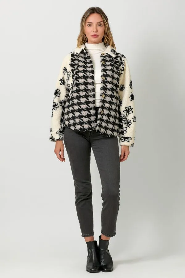 Houndstooth & Floral Shacket