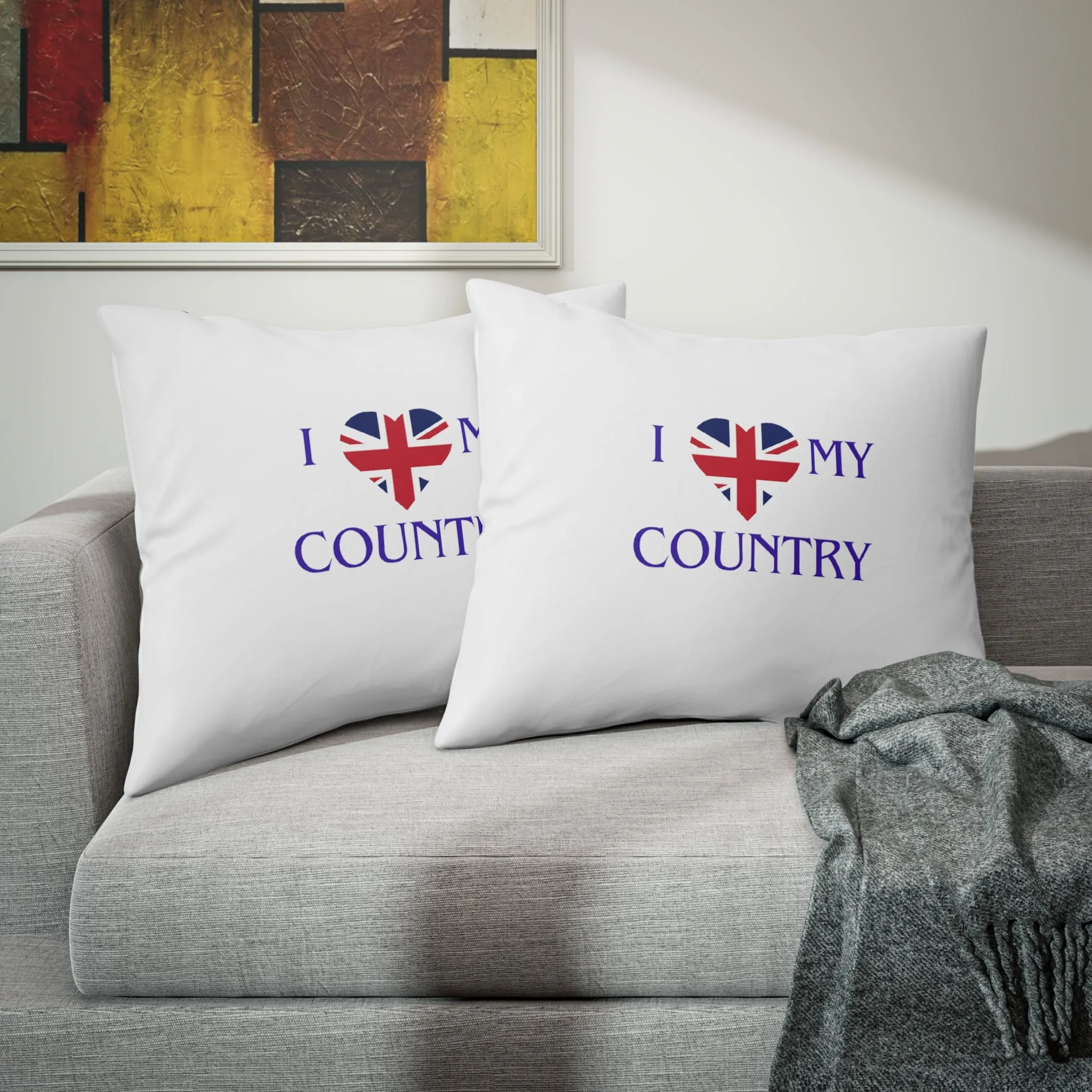 I love my Country Great Britain Pillow Sham