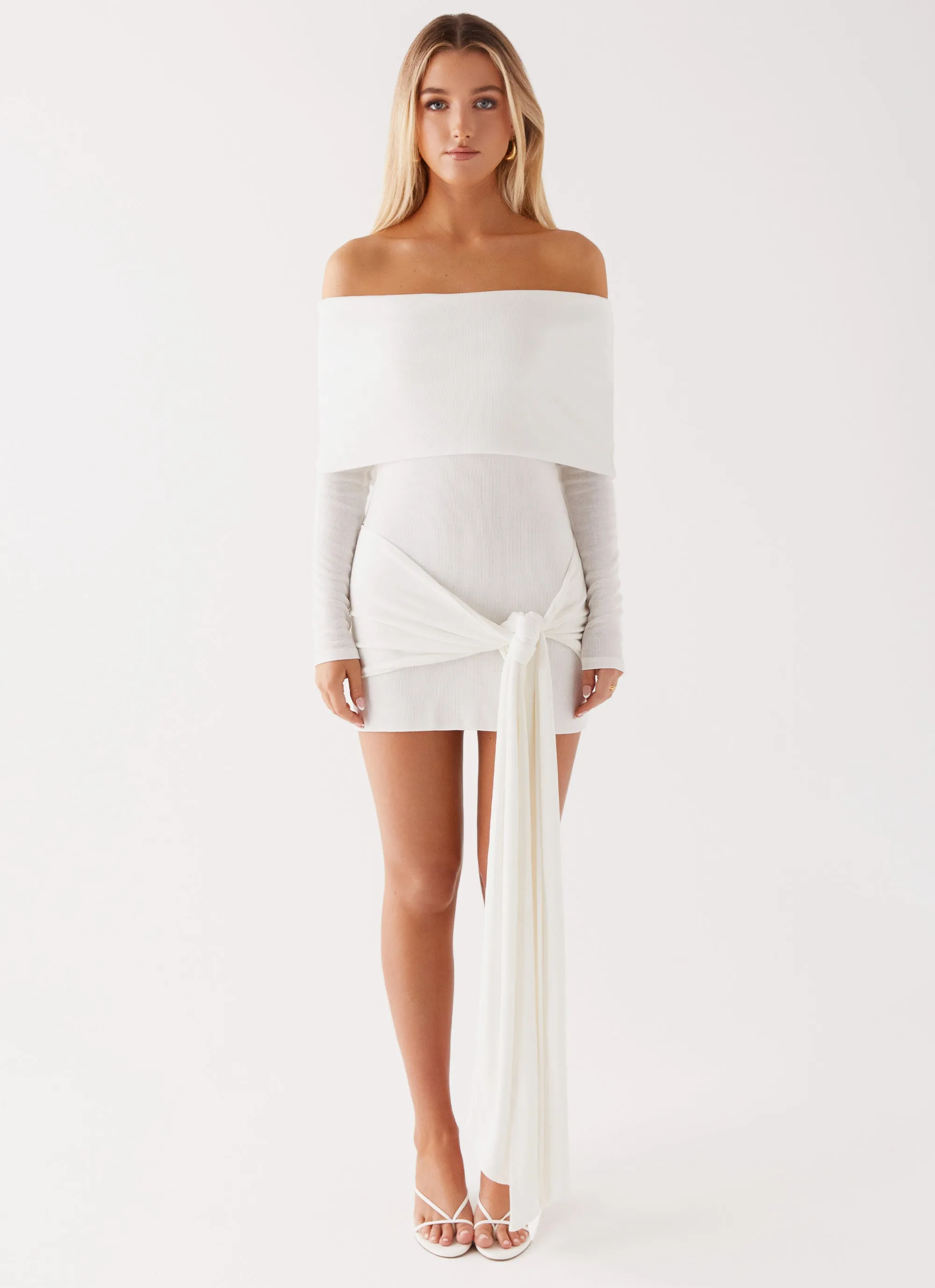 Ingrid Wrap Mini Dress - Ivory