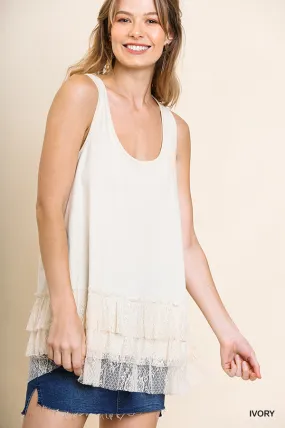 IVORY SLEEVELESS TOP