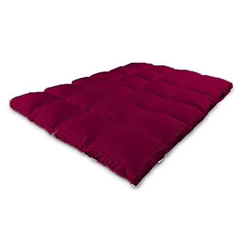 Jaipur Linen 3000 GSM Small Queen Size Bed Finest Imported Super Microfiber Soft Mattress Padding/Topper- Maroon-(60 * 75In)