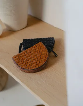 Laura Woven Leather Coin Purse