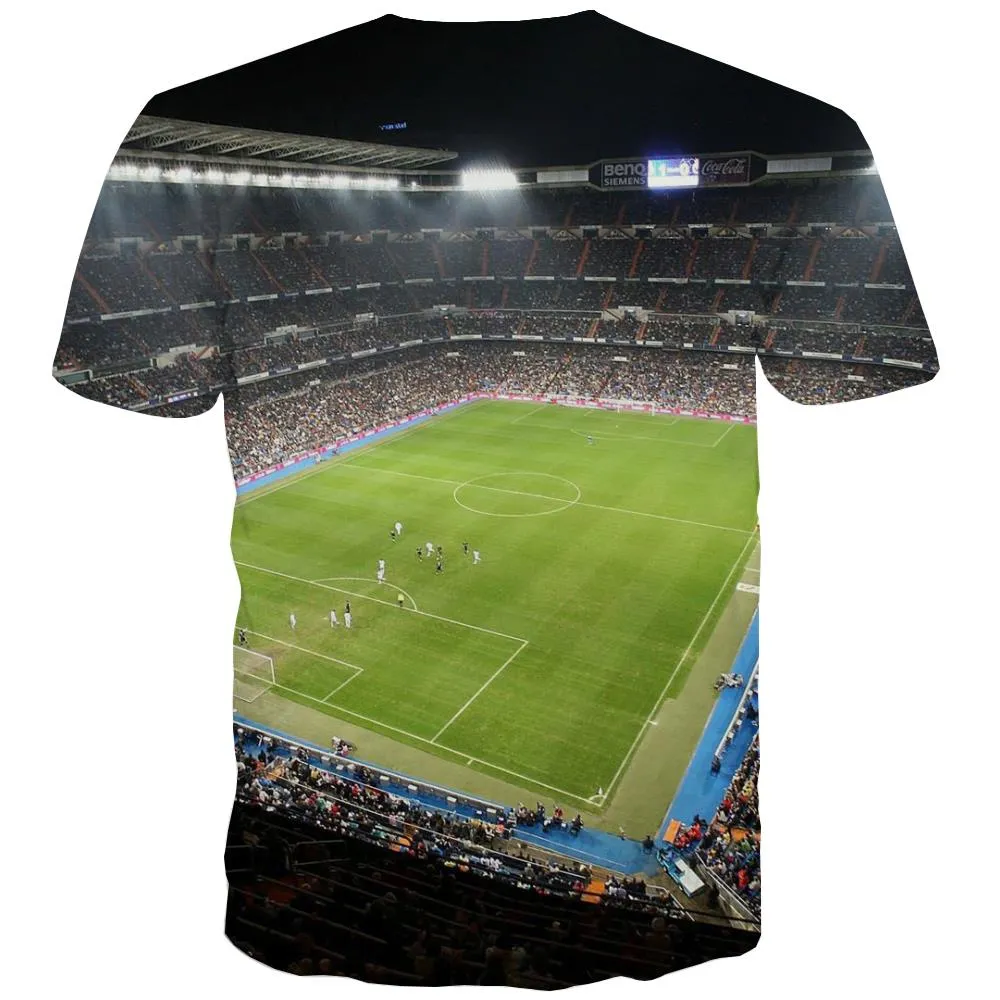 Lawn T-shirt Men Football Tshirts Novelty Athletics Tshirts Casual Stadium T shirts Funny