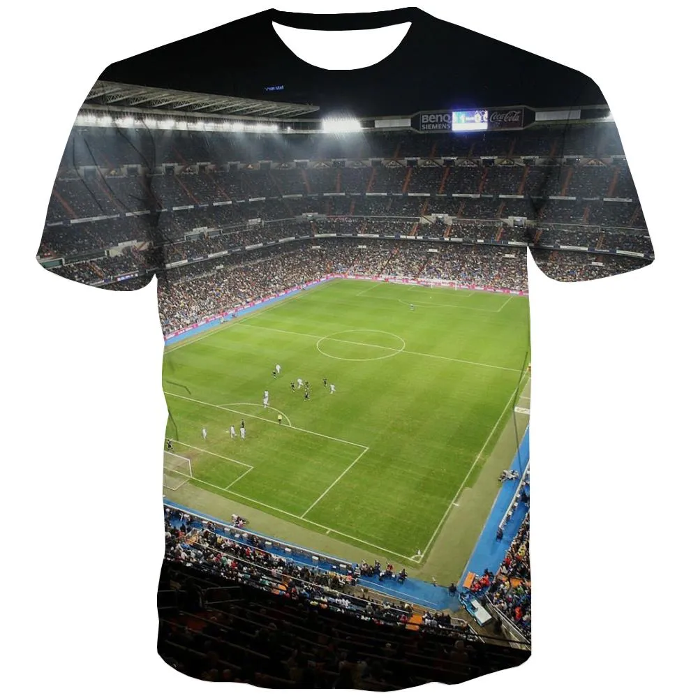 Lawn T-shirt Men Football Tshirts Novelty Athletics Tshirts Casual Stadium T shirts Funny