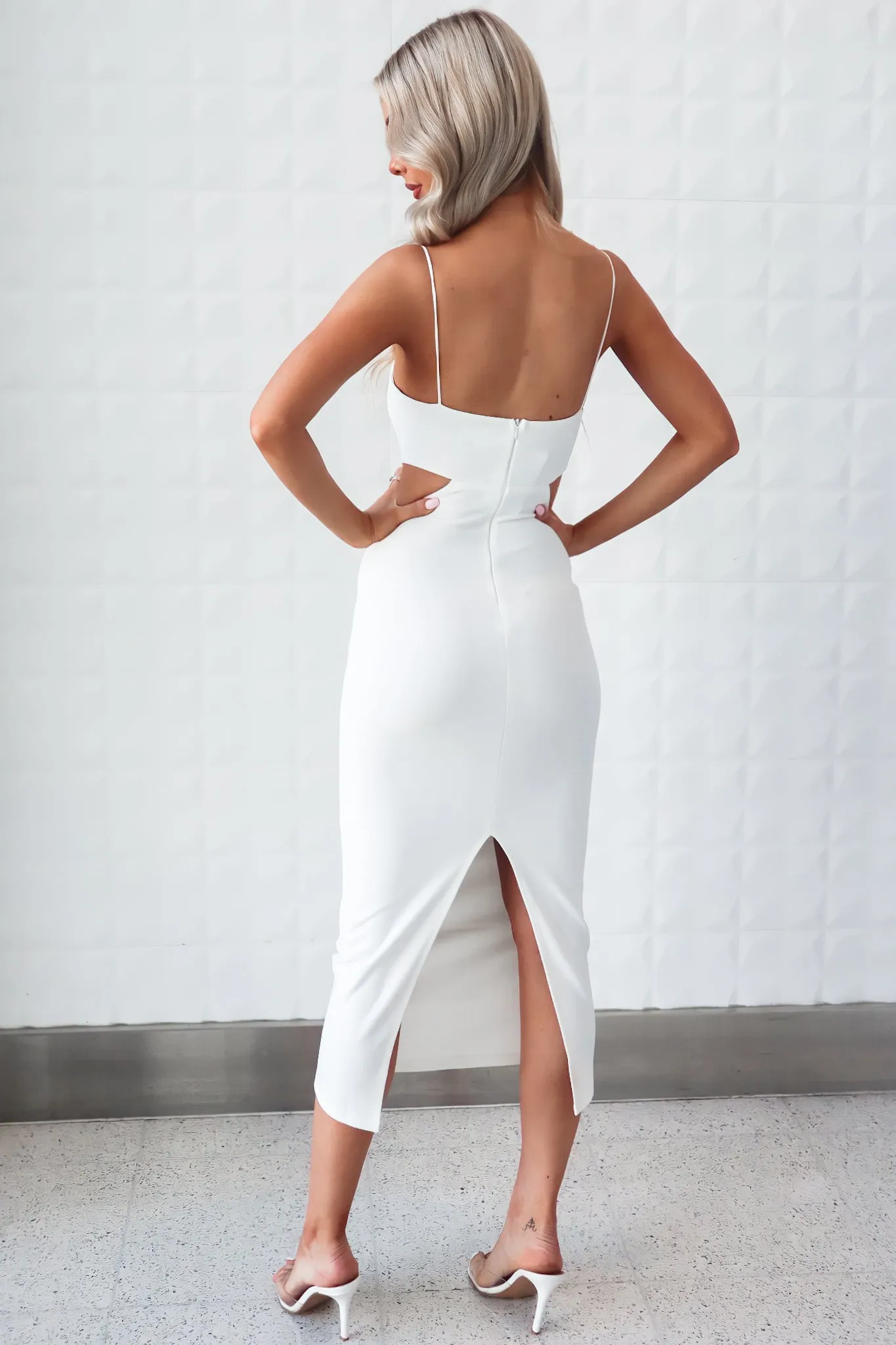 Leah Midi Dress - White