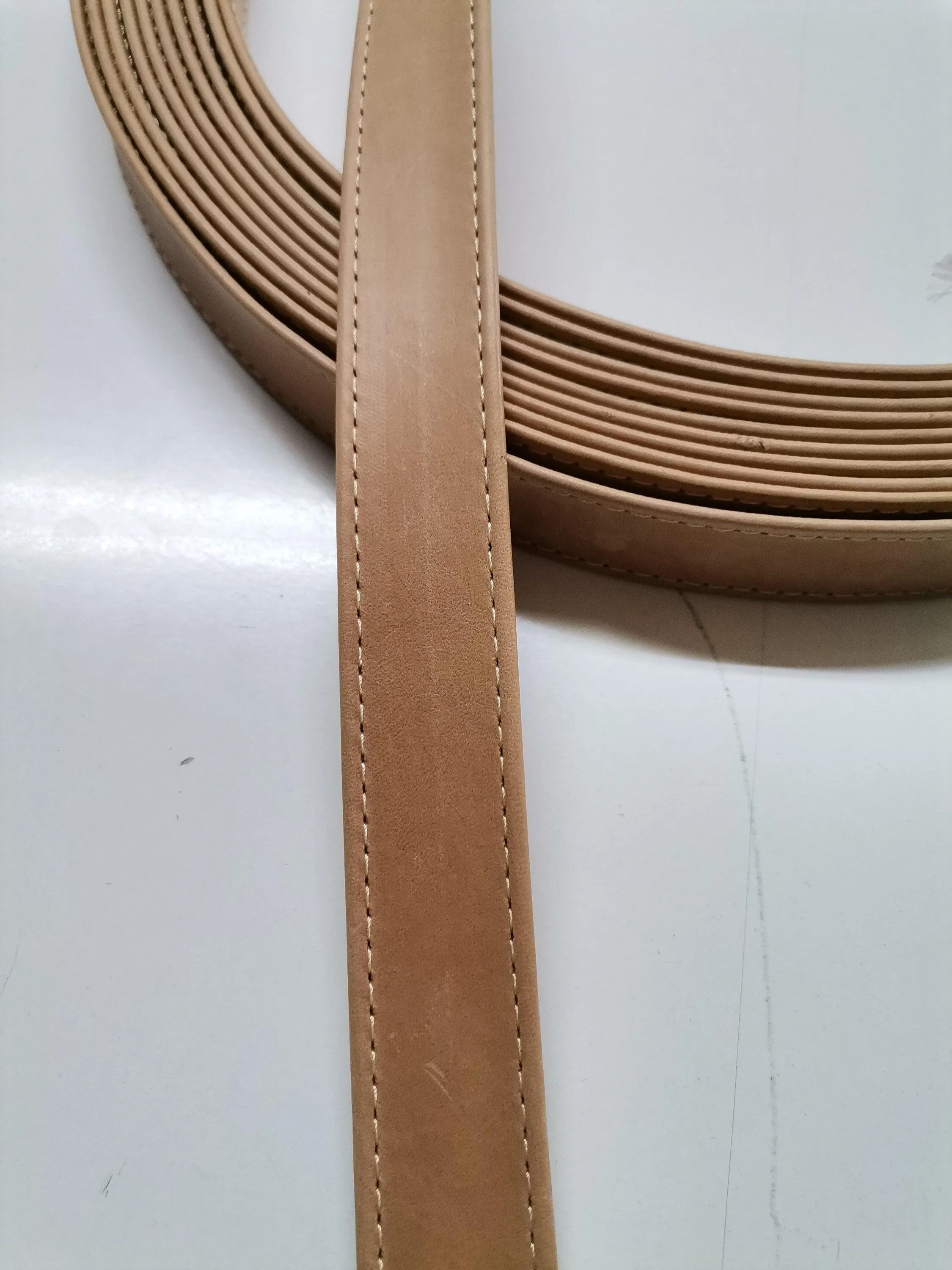 Leather crossbody straps, shoulder bag straps folded and stitched width 2,5cm ( 1 inch), thickness 2,2mm (5 oz),