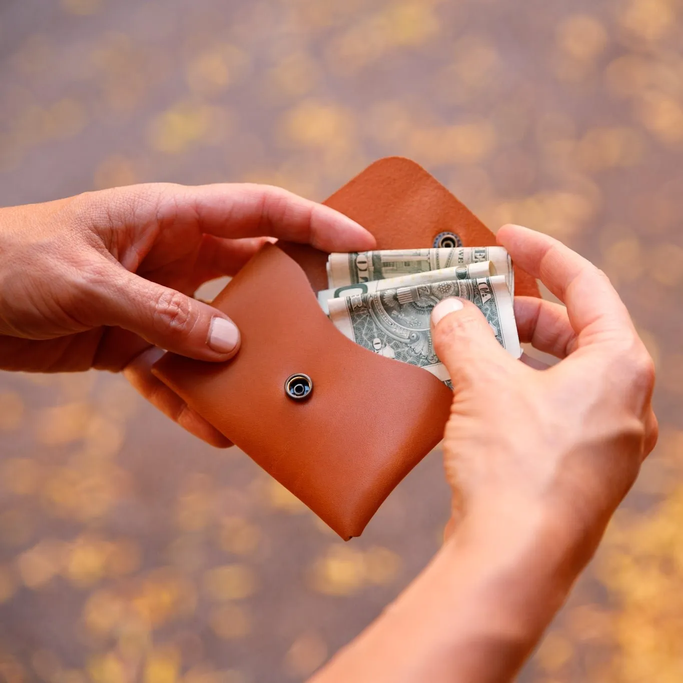 Leather Fold Wallet - USA Made