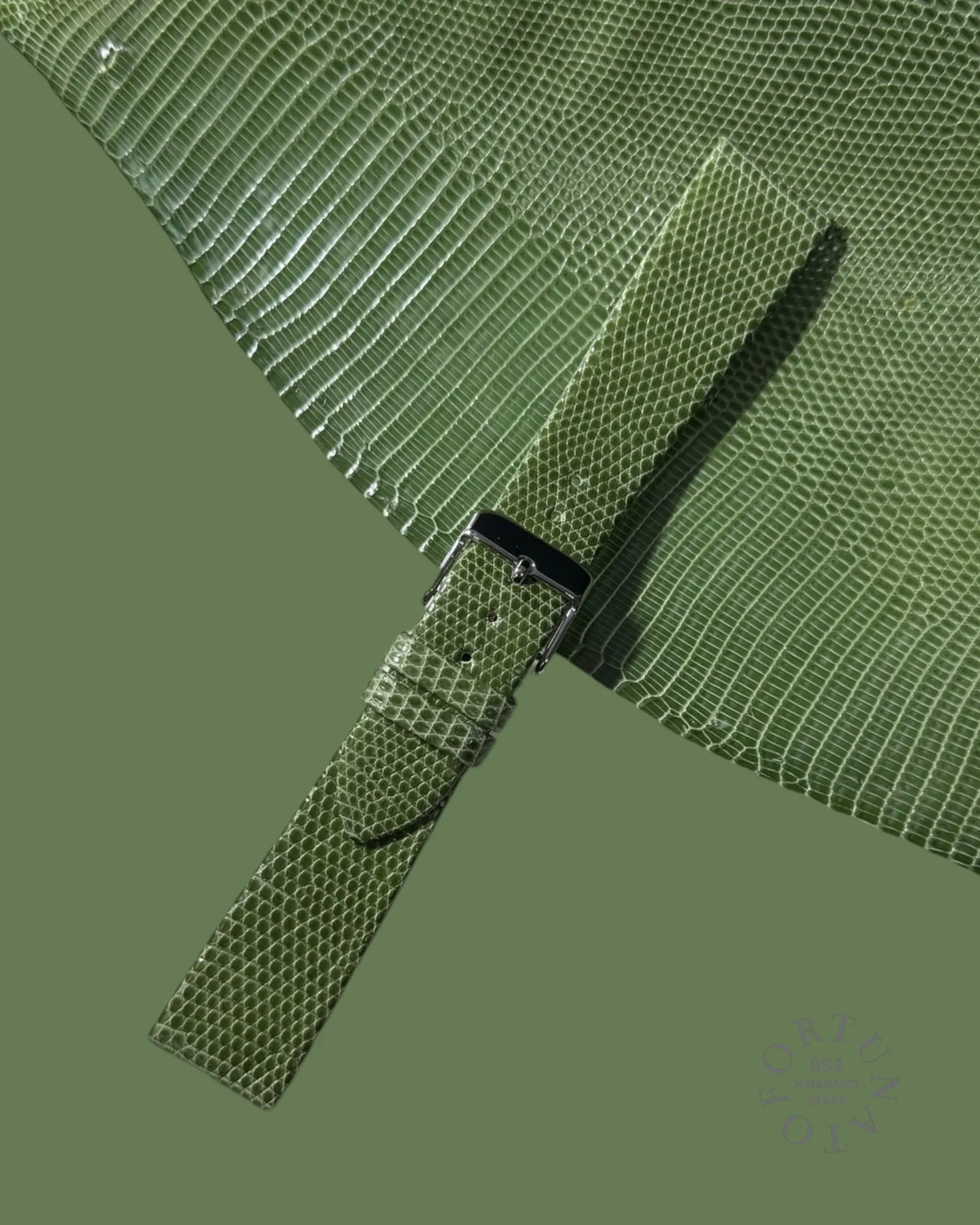 Light Green genuine Lizard strap