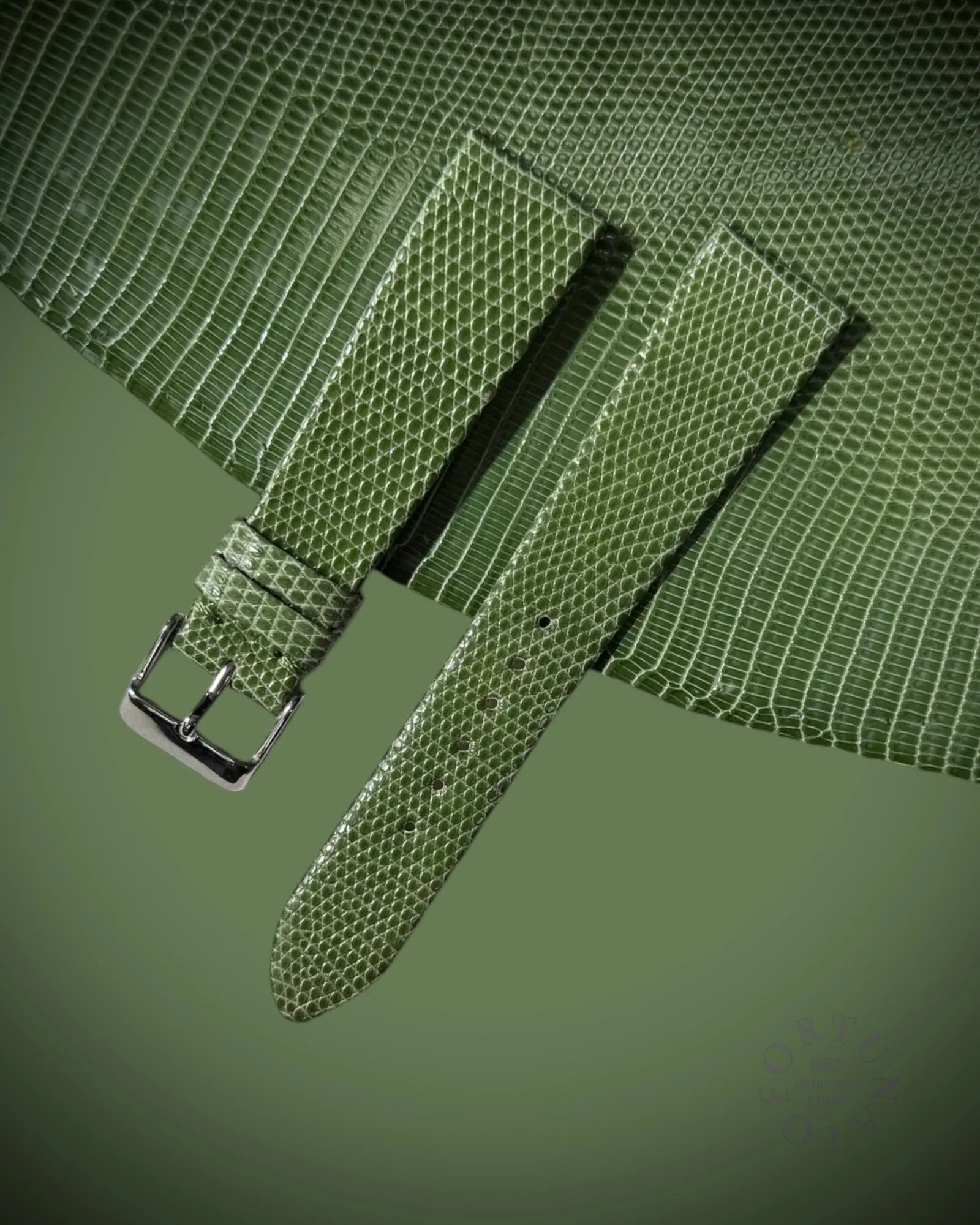 Light Green genuine Lizard strap