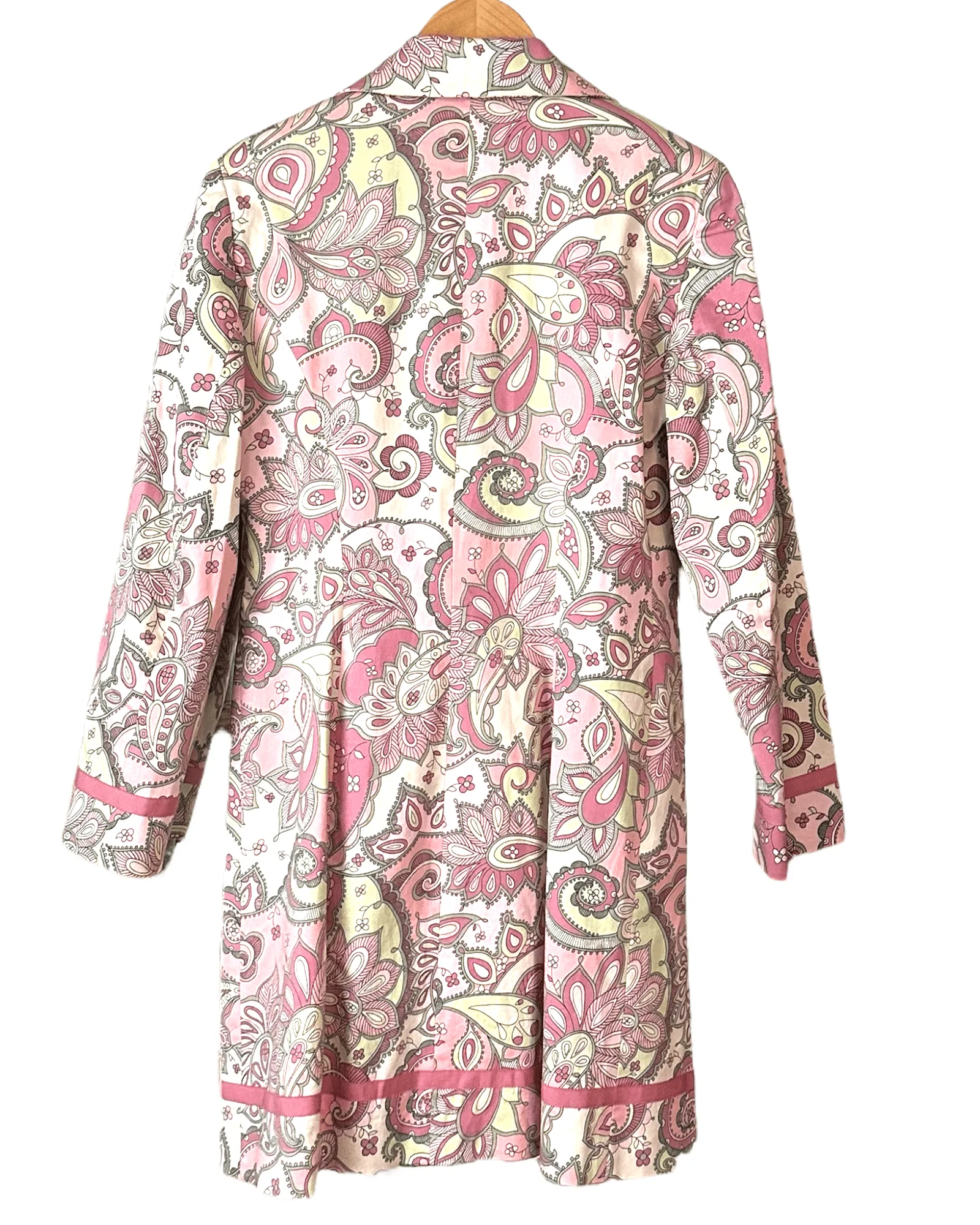 Light Spring Paisley Grosgrain Ribbon Coat