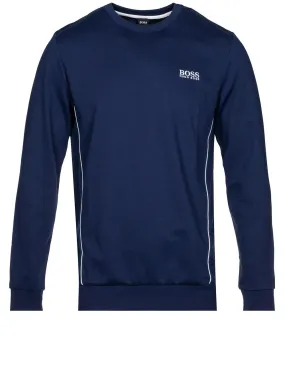 Logo Loungewear Sweatshirt In Cotton-Blend Piqu�� Blue/424