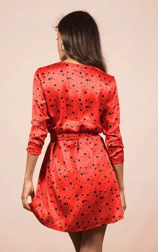 Marley Mini Dress In Red Speckle