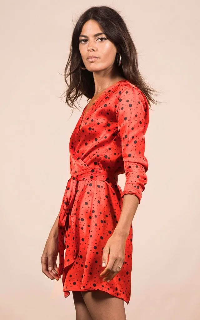 Marley Mini Dress In Red Speckle