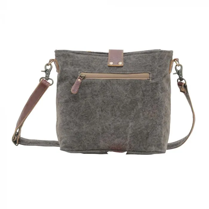 Medley Shoulder bag w/ leather strap and cowhide bottom