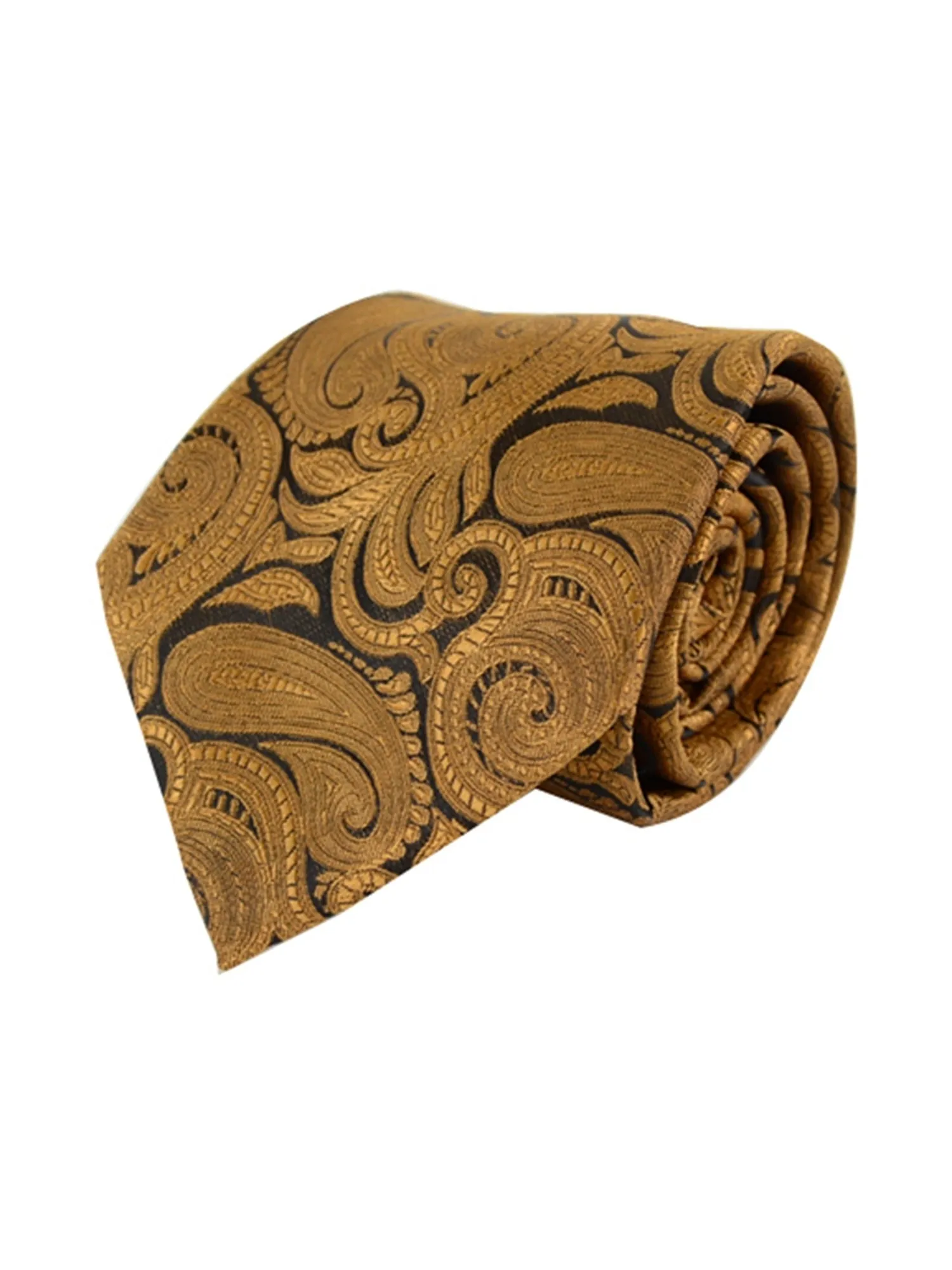 Men's Paisley Microfiber Poly Woven Wedding Neck Tie