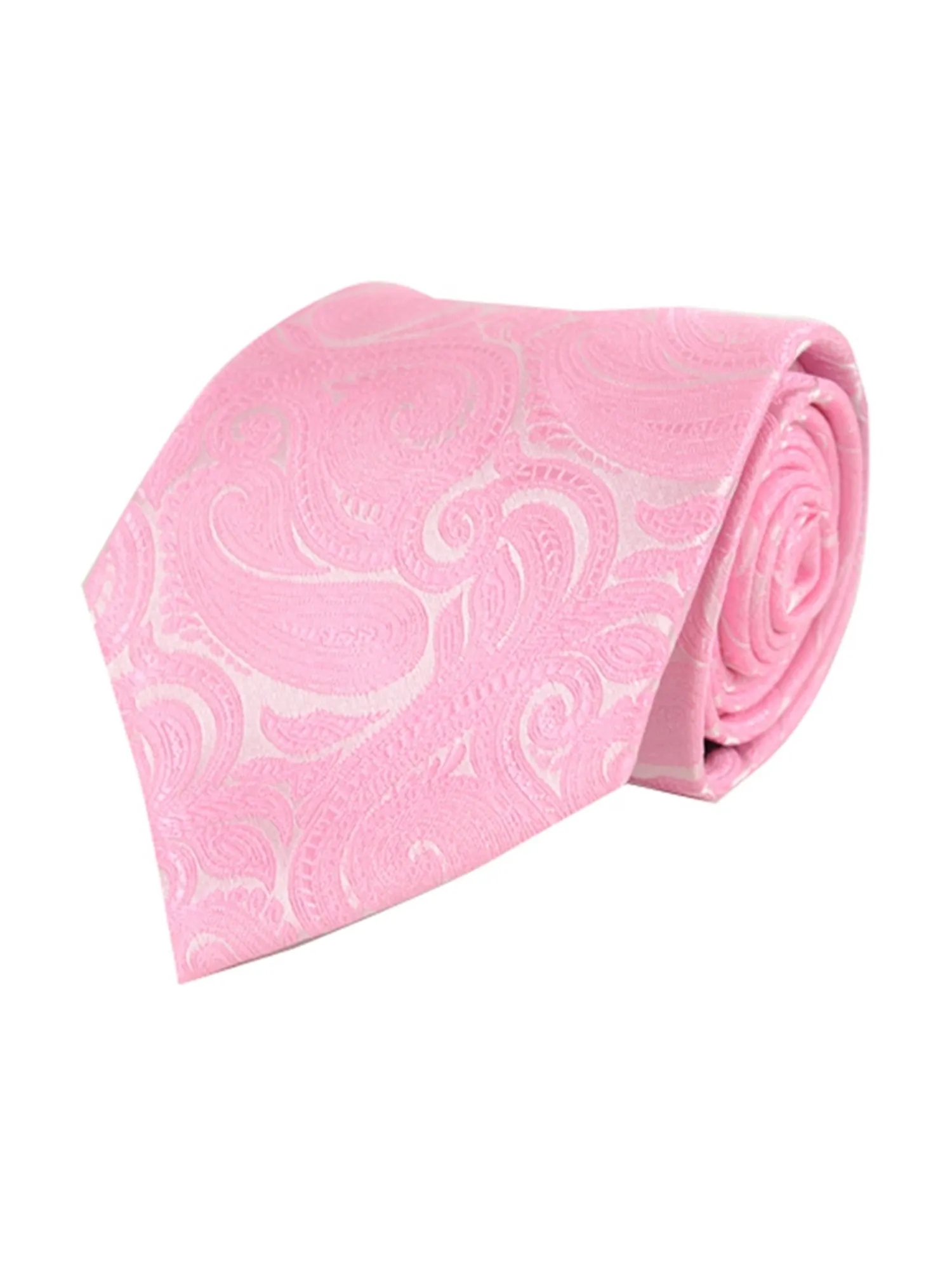 Men's Paisley Microfiber Poly Woven Wedding Neck Tie