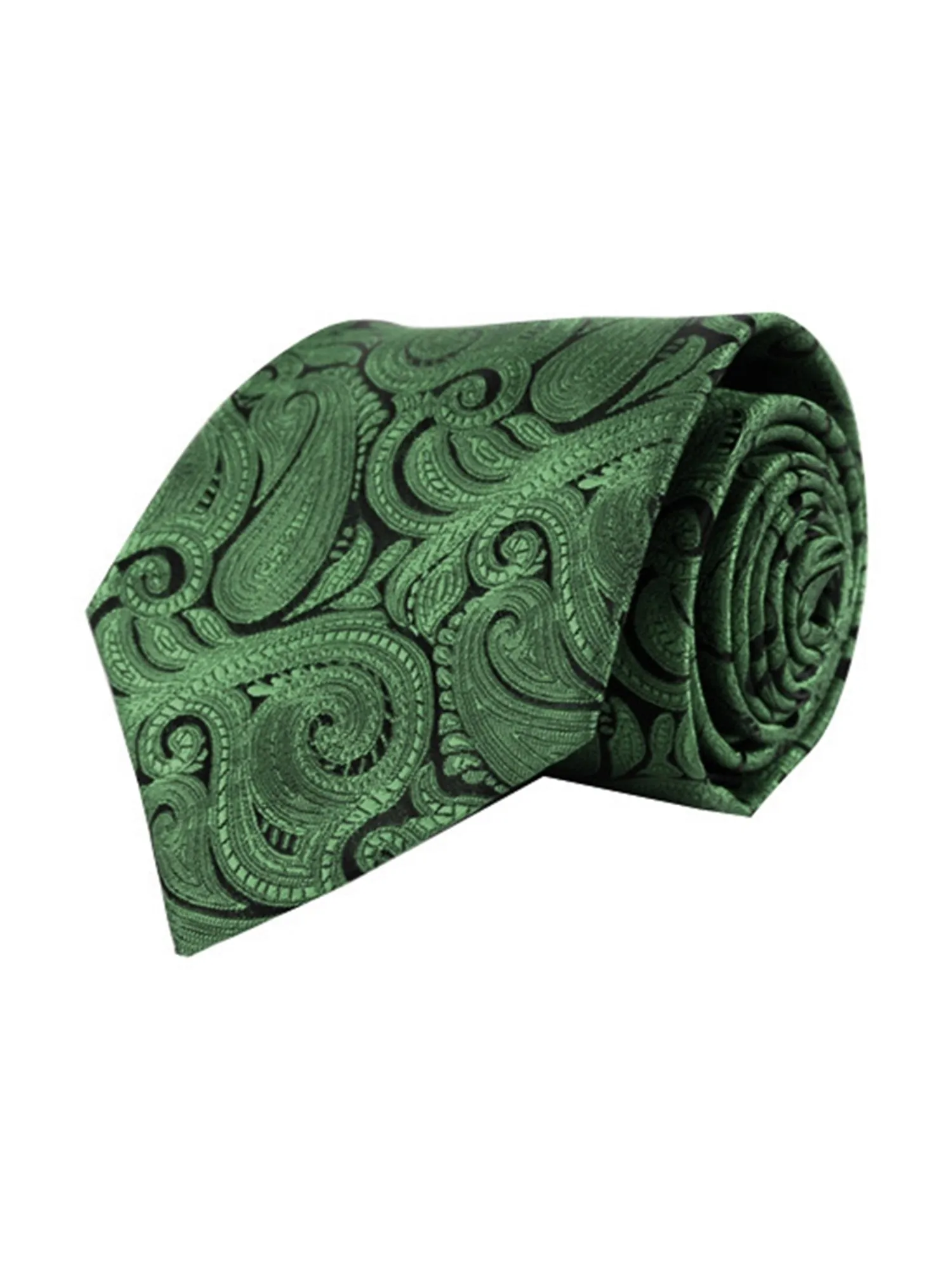 Men's Paisley Microfiber Poly Woven Wedding Neck Tie