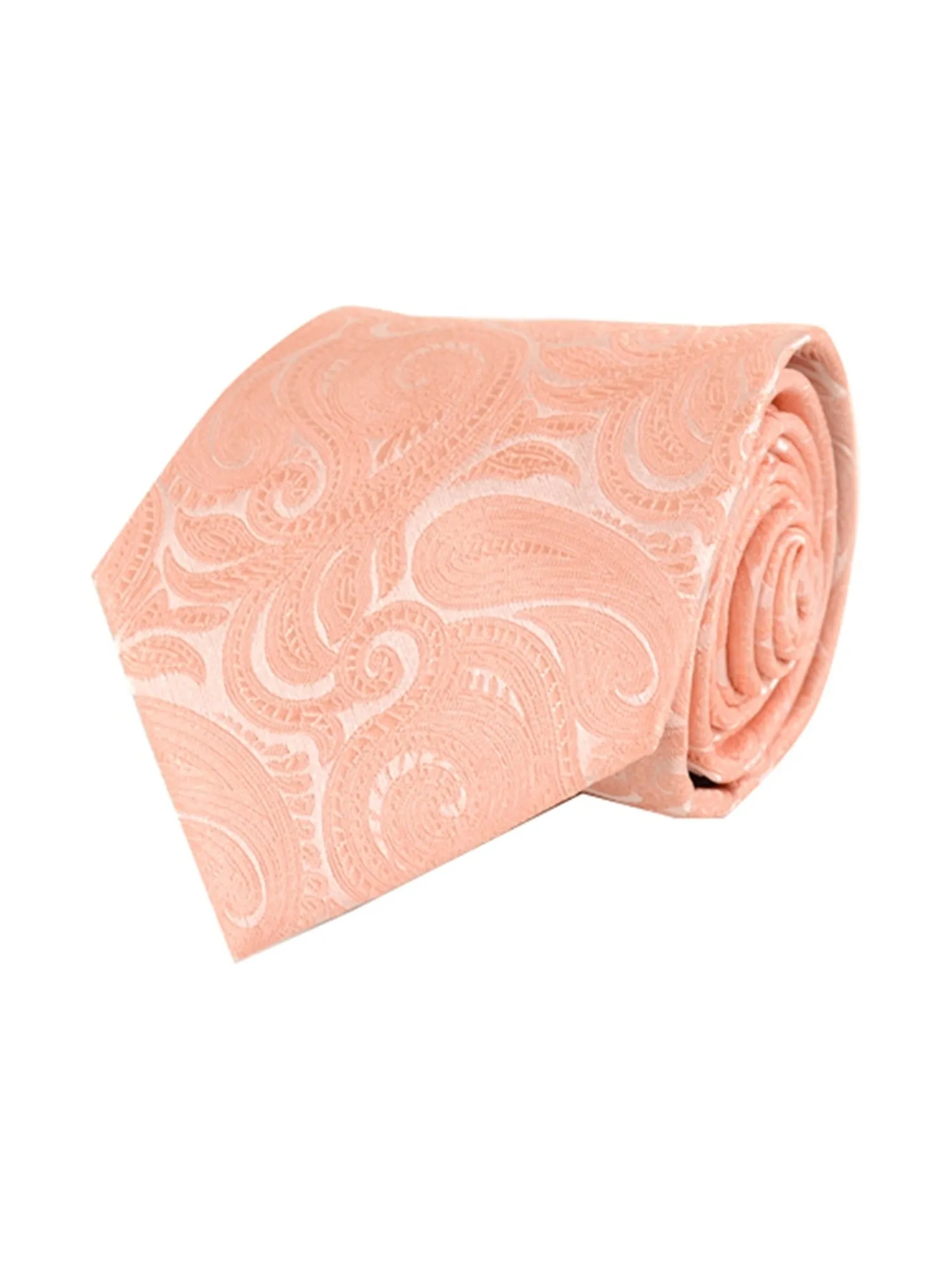 Men's Paisley Microfiber Poly Woven Wedding Neck Tie