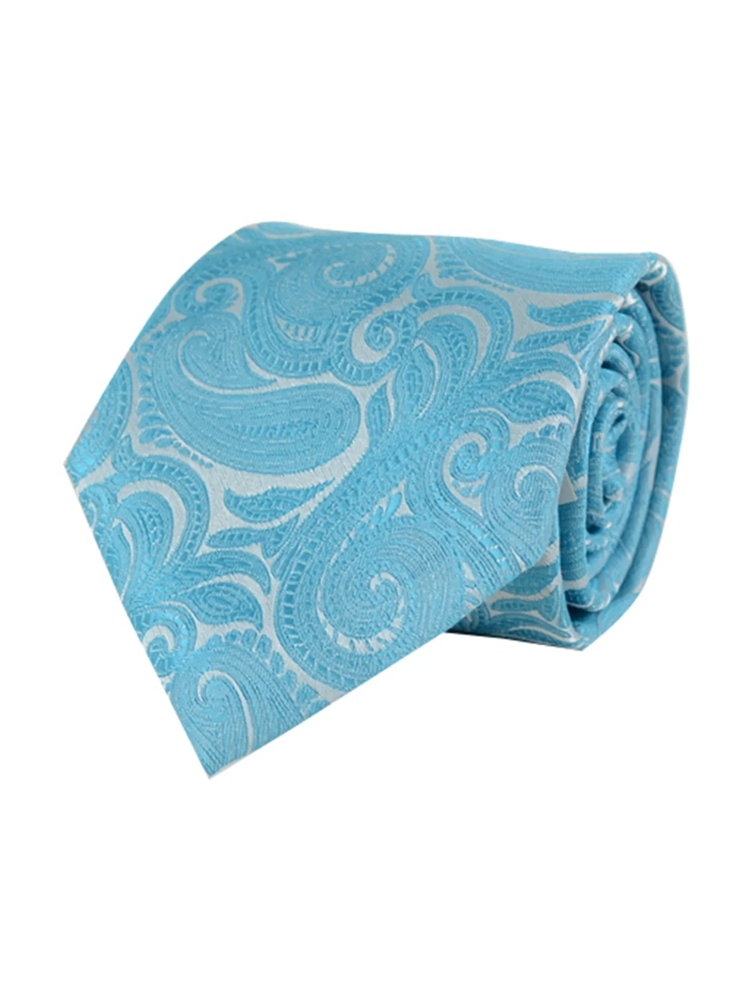 Men's Paisley Microfiber Poly Woven Wedding Neck Tie