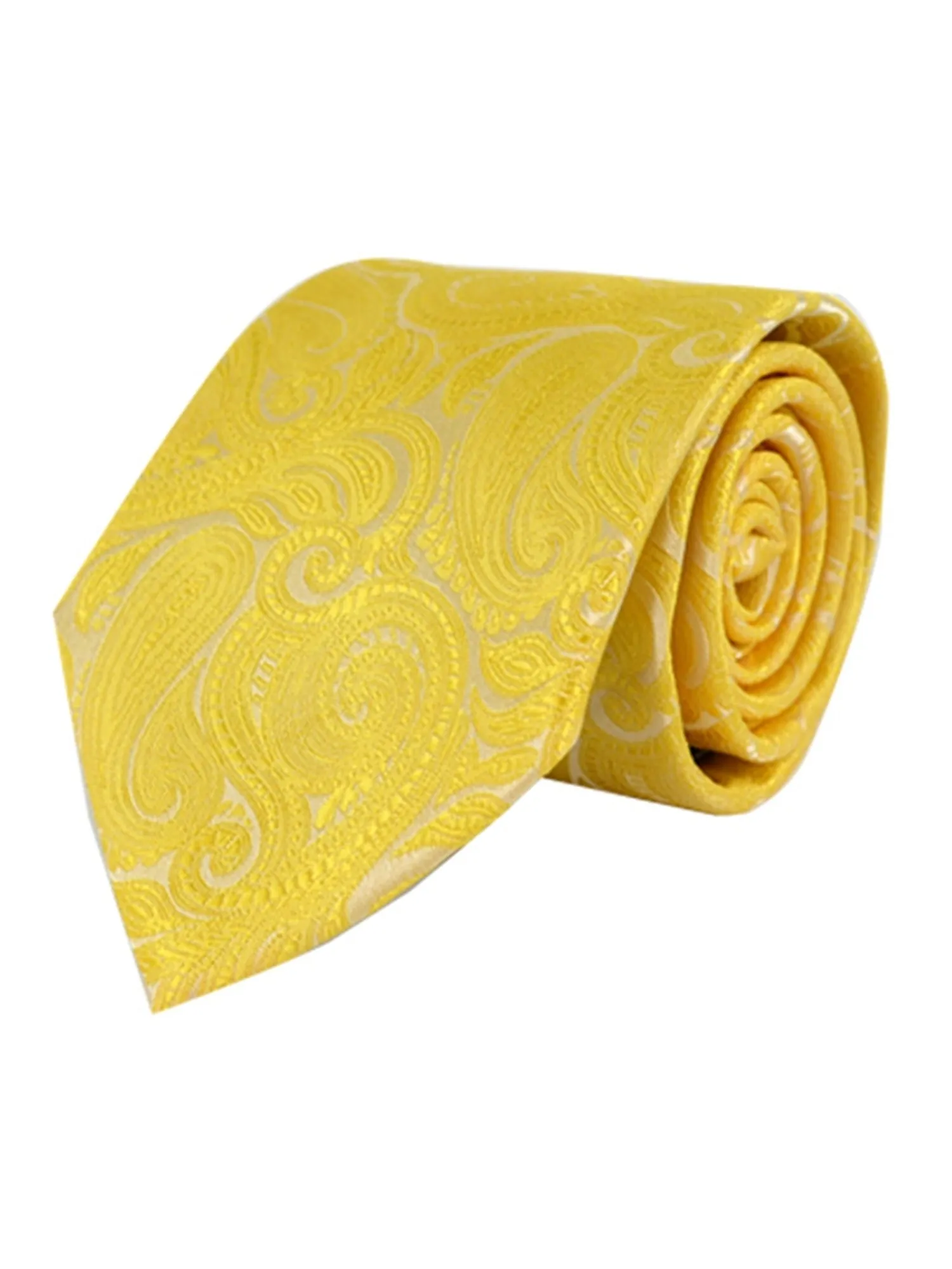 Men's Paisley Microfiber Poly Woven Wedding Neck Tie