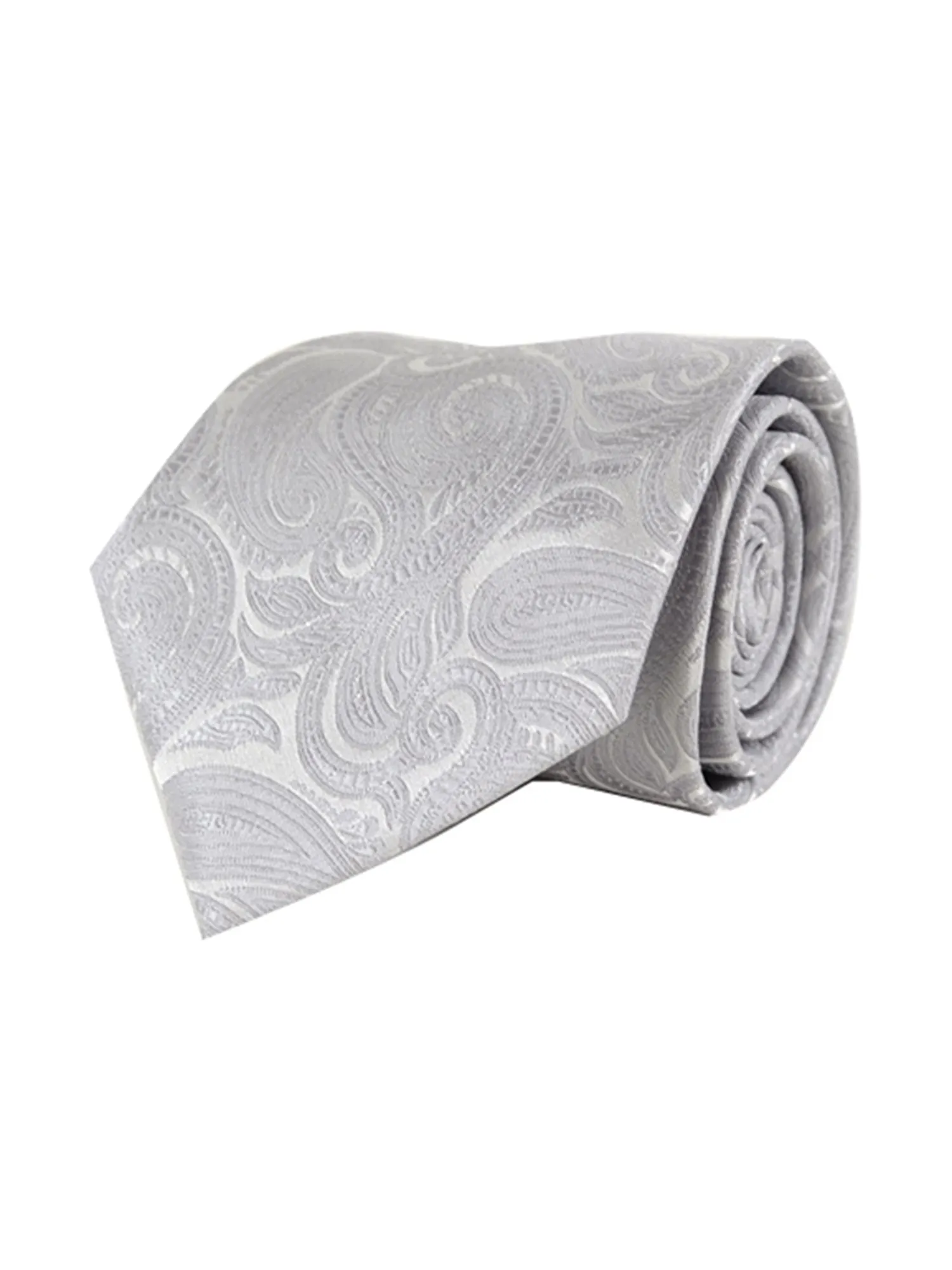 Men's Paisley Microfiber Poly Woven Wedding Neck Tie