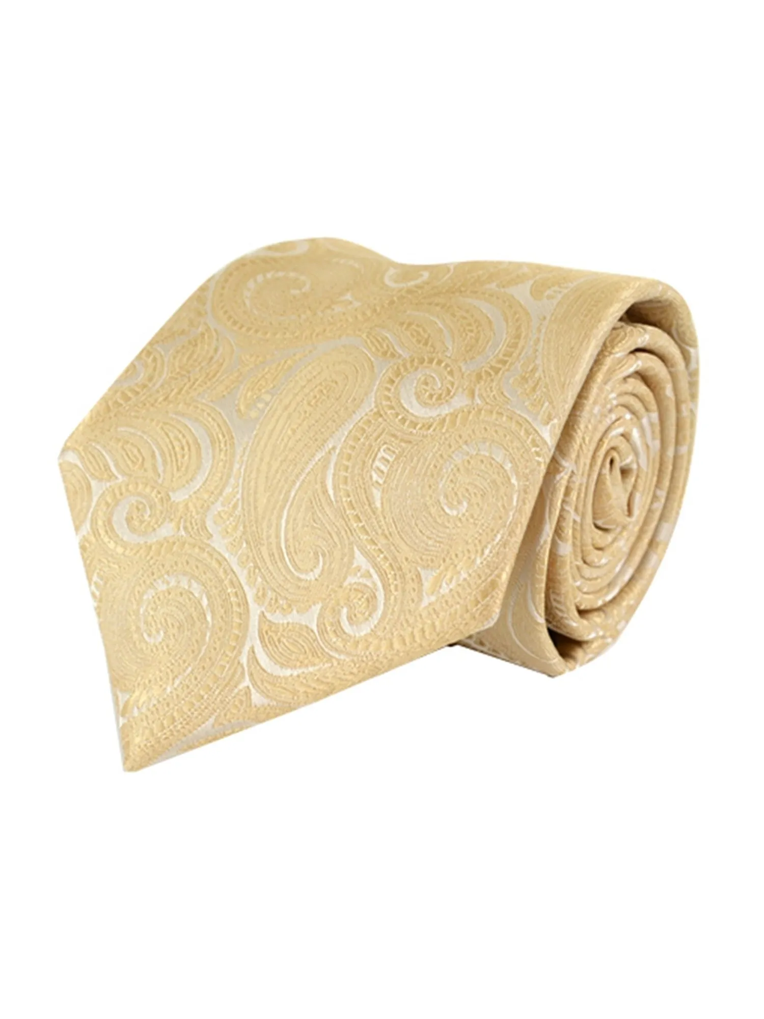 Men's Paisley Microfiber Poly Woven Wedding Neck Tie