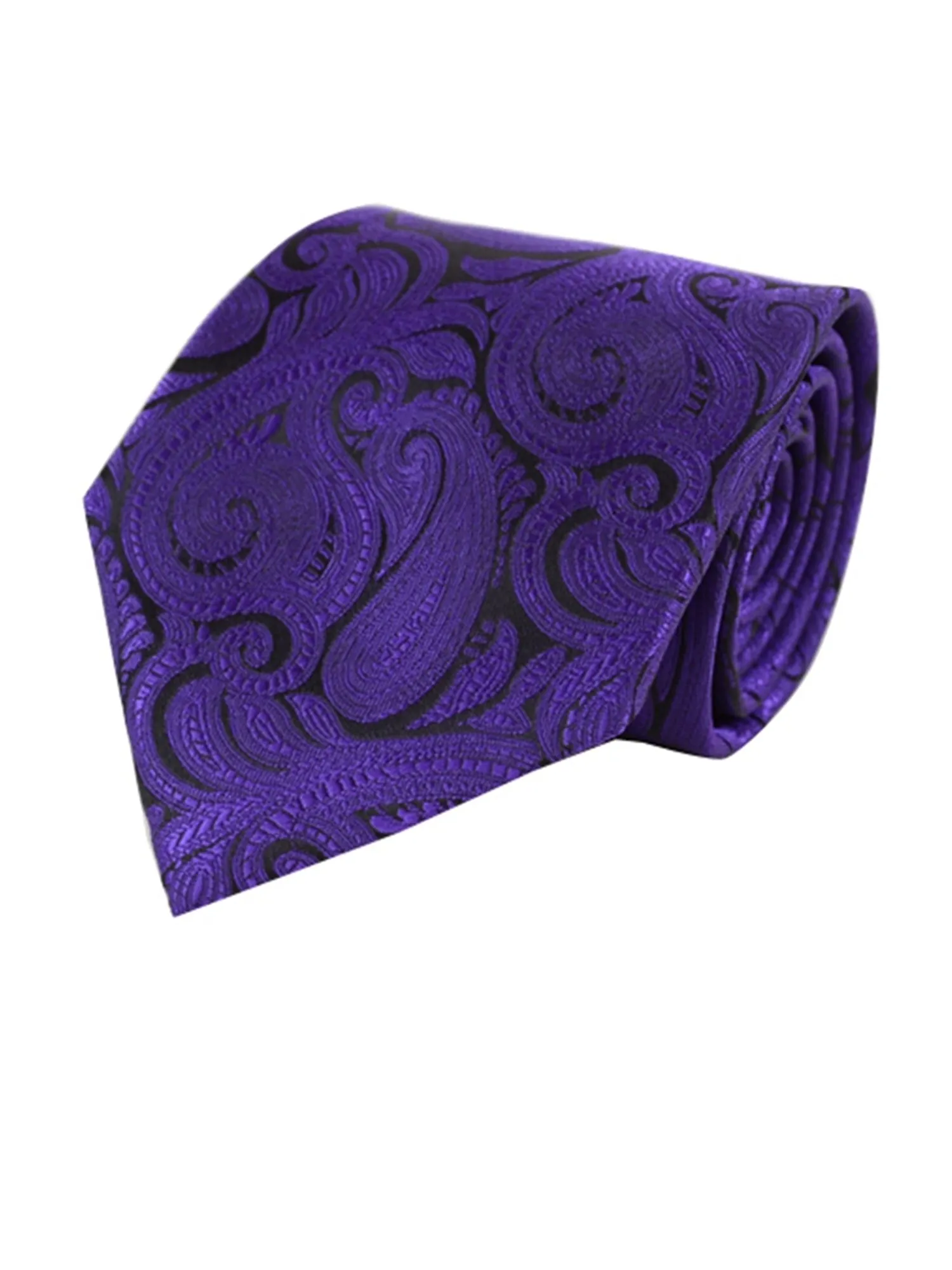 Men's Paisley Microfiber Poly Woven Wedding Neck Tie