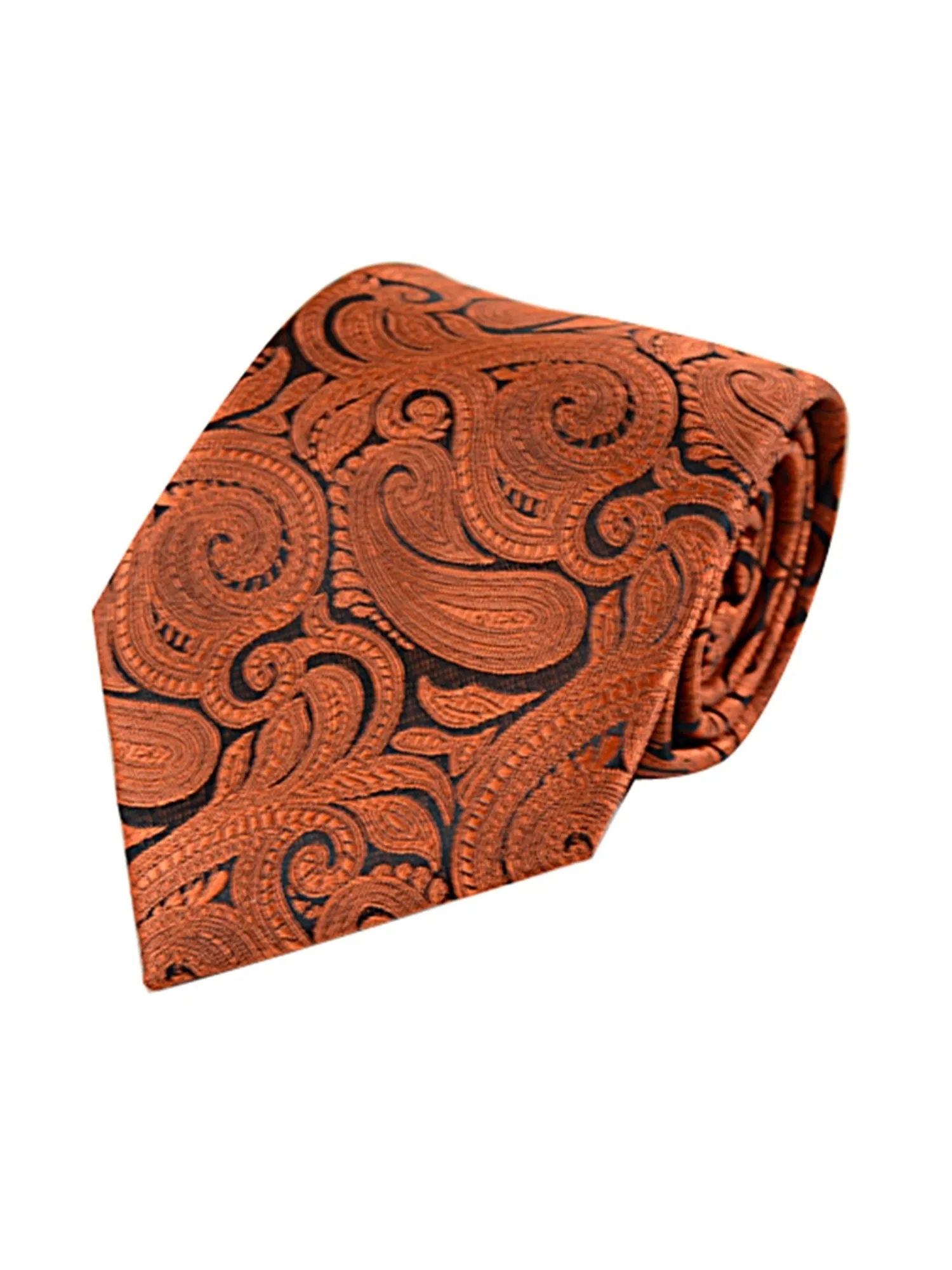 Men's Paisley Microfiber Poly Woven Wedding Neck Tie