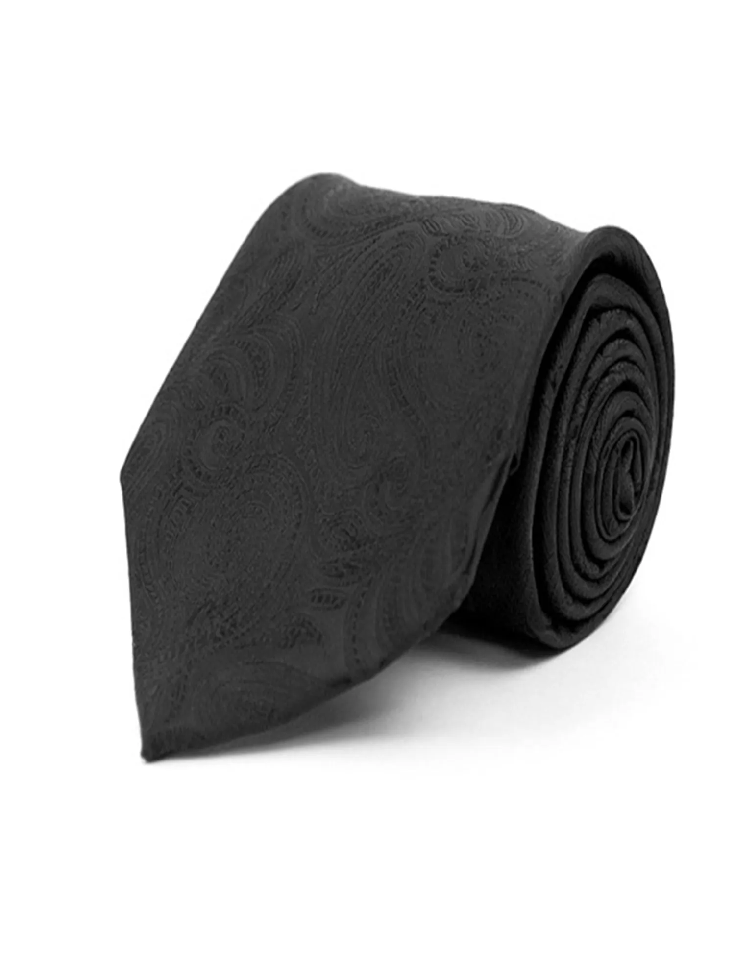 Men's Paisley Microfiber Poly Woven Wedding Neck Tie