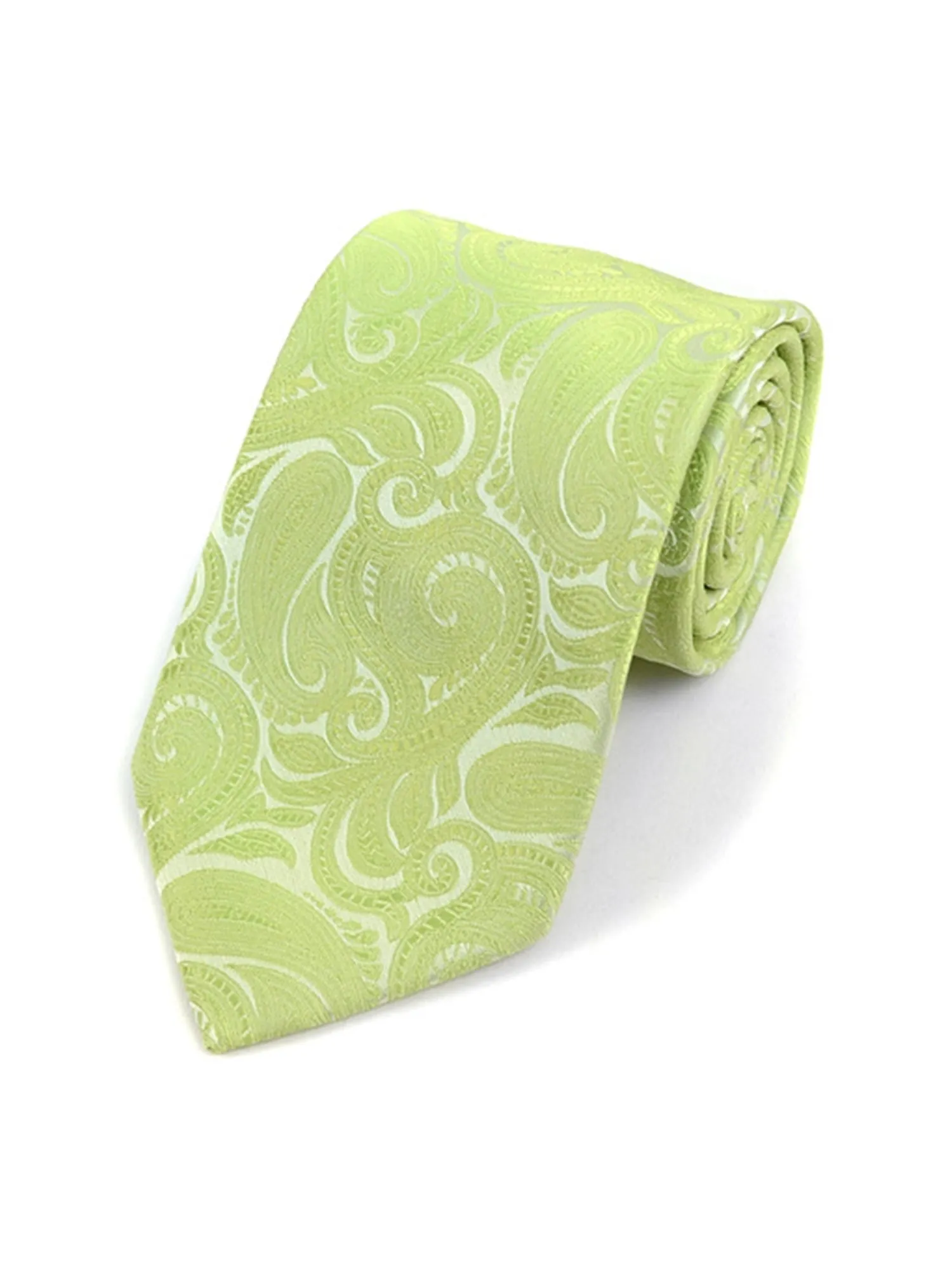 Men's Paisley Microfiber Poly Woven Wedding Neck Tie