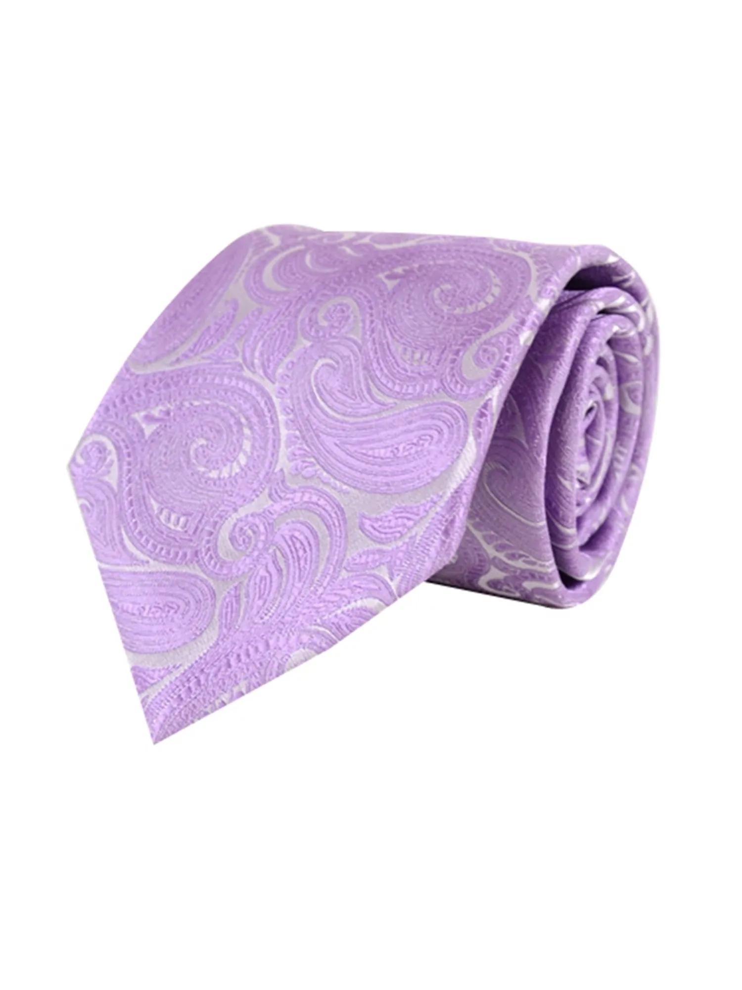 Men's Paisley Microfiber Poly Woven Wedding Neck Tie