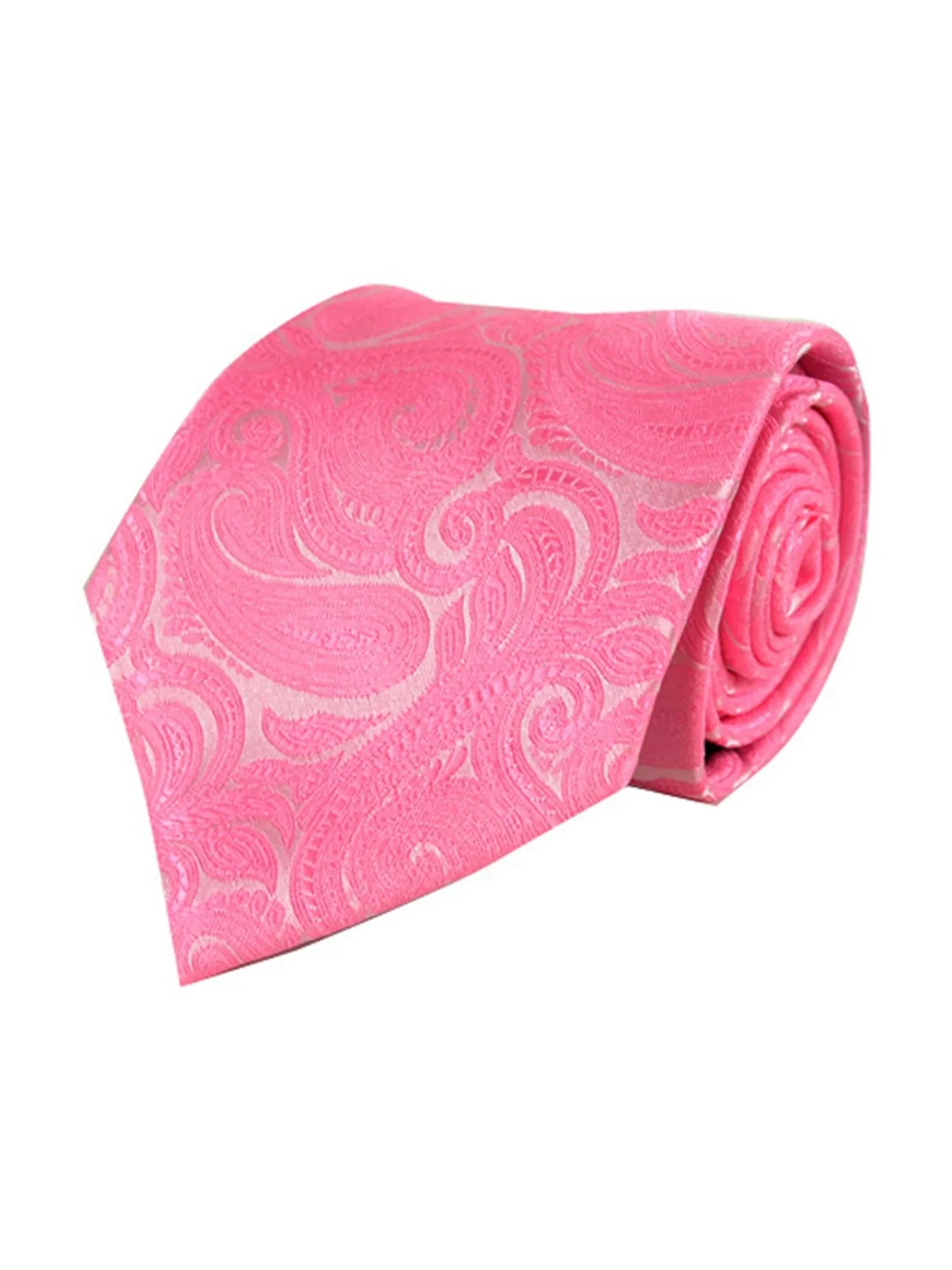 Men's Paisley Microfiber Poly Woven Wedding Neck Tie