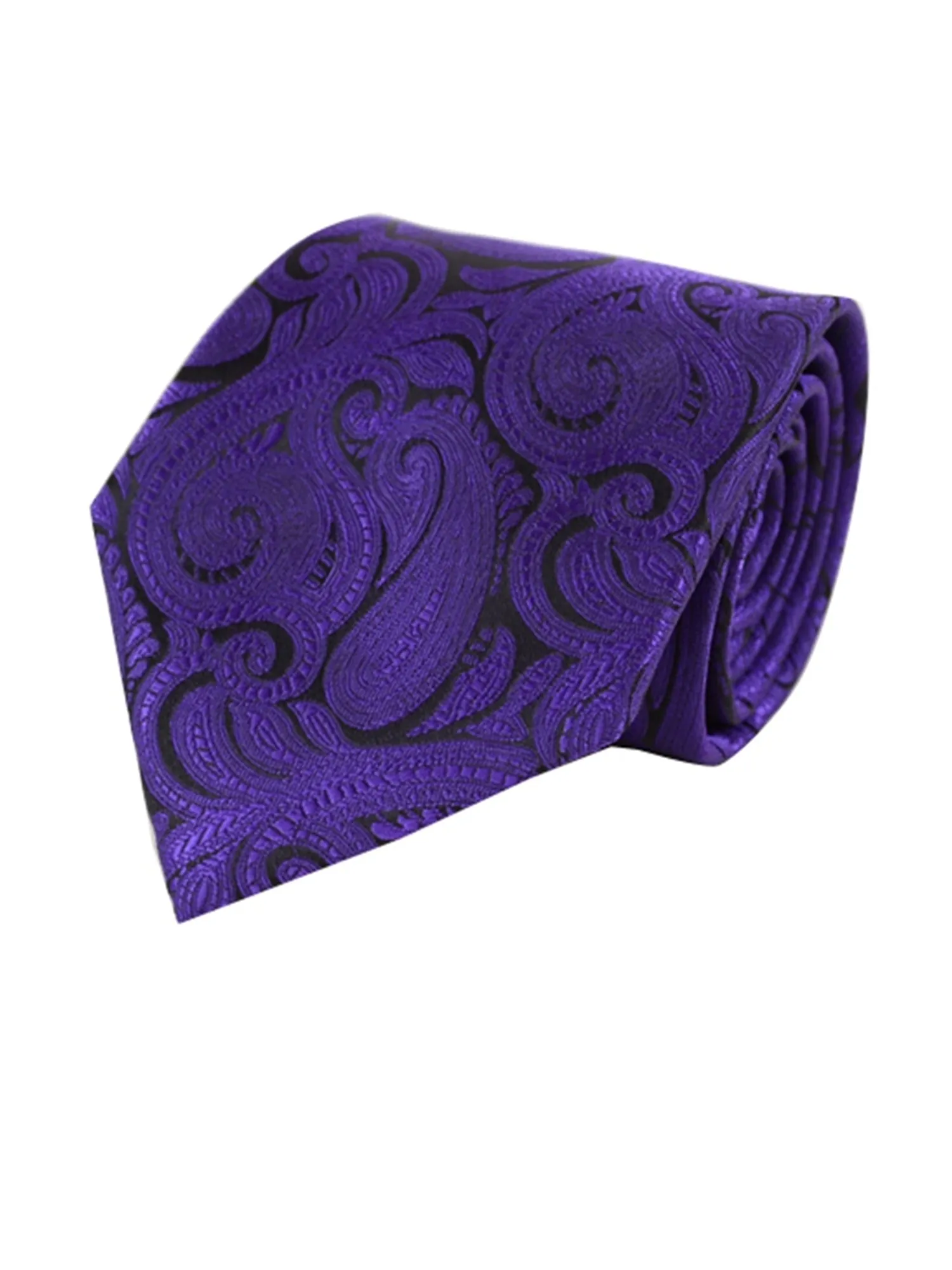 Men's Paisley Microfiber Poly Woven Wedding Neck Tie