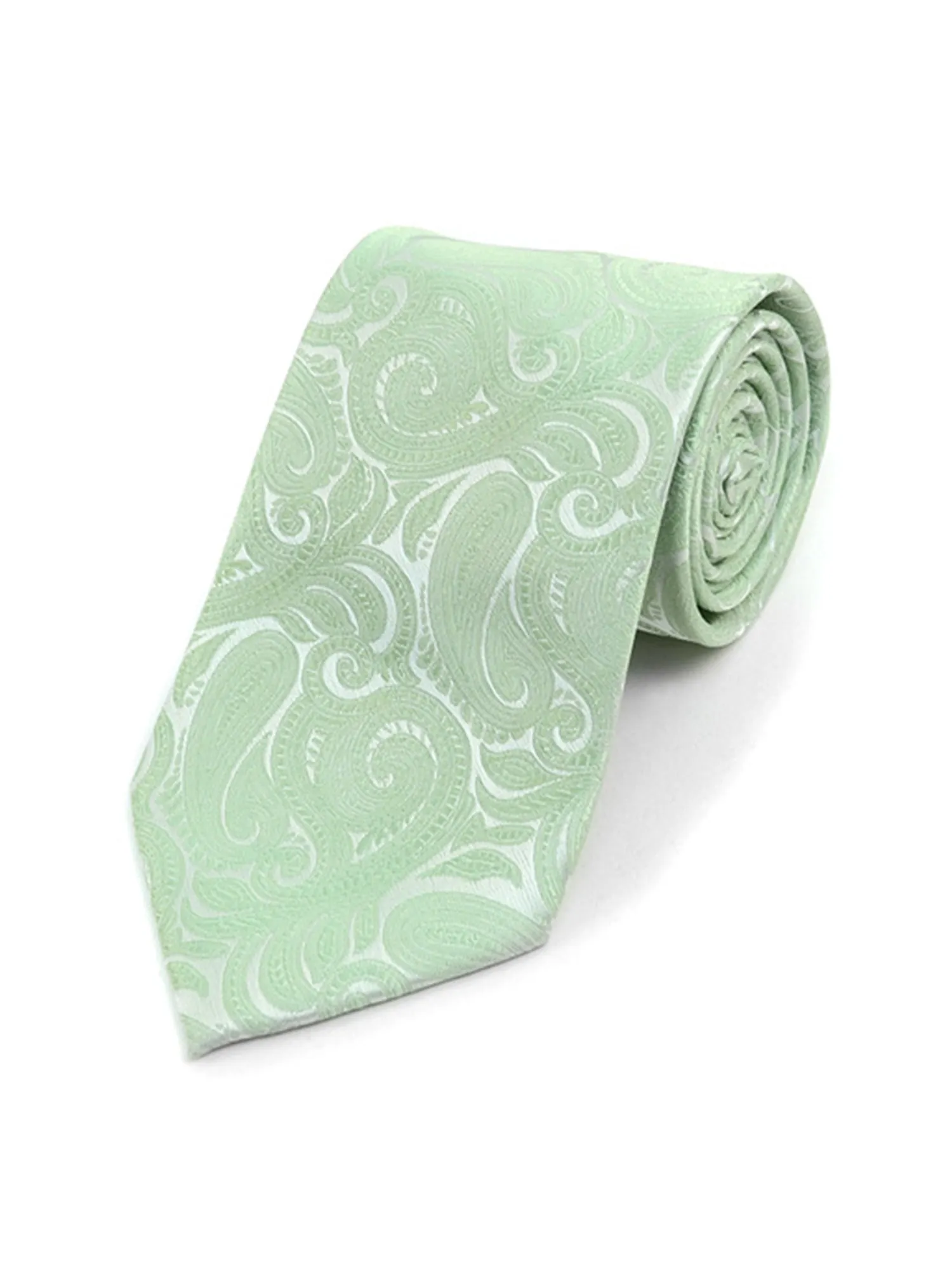 Men's Paisley Microfiber Poly Woven Wedding Neck Tie