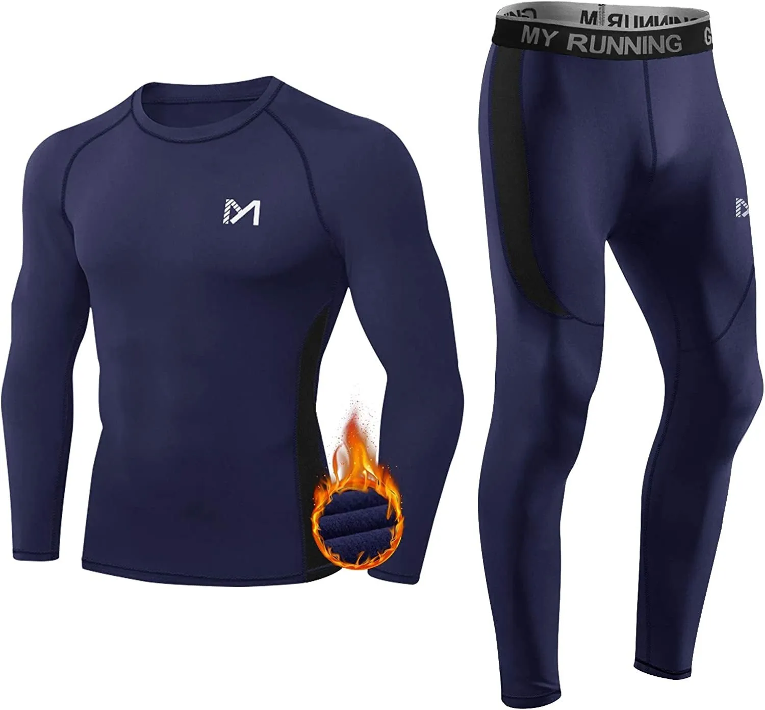 Men's Thermal Underwear Set Sport Long Johns Base Layer