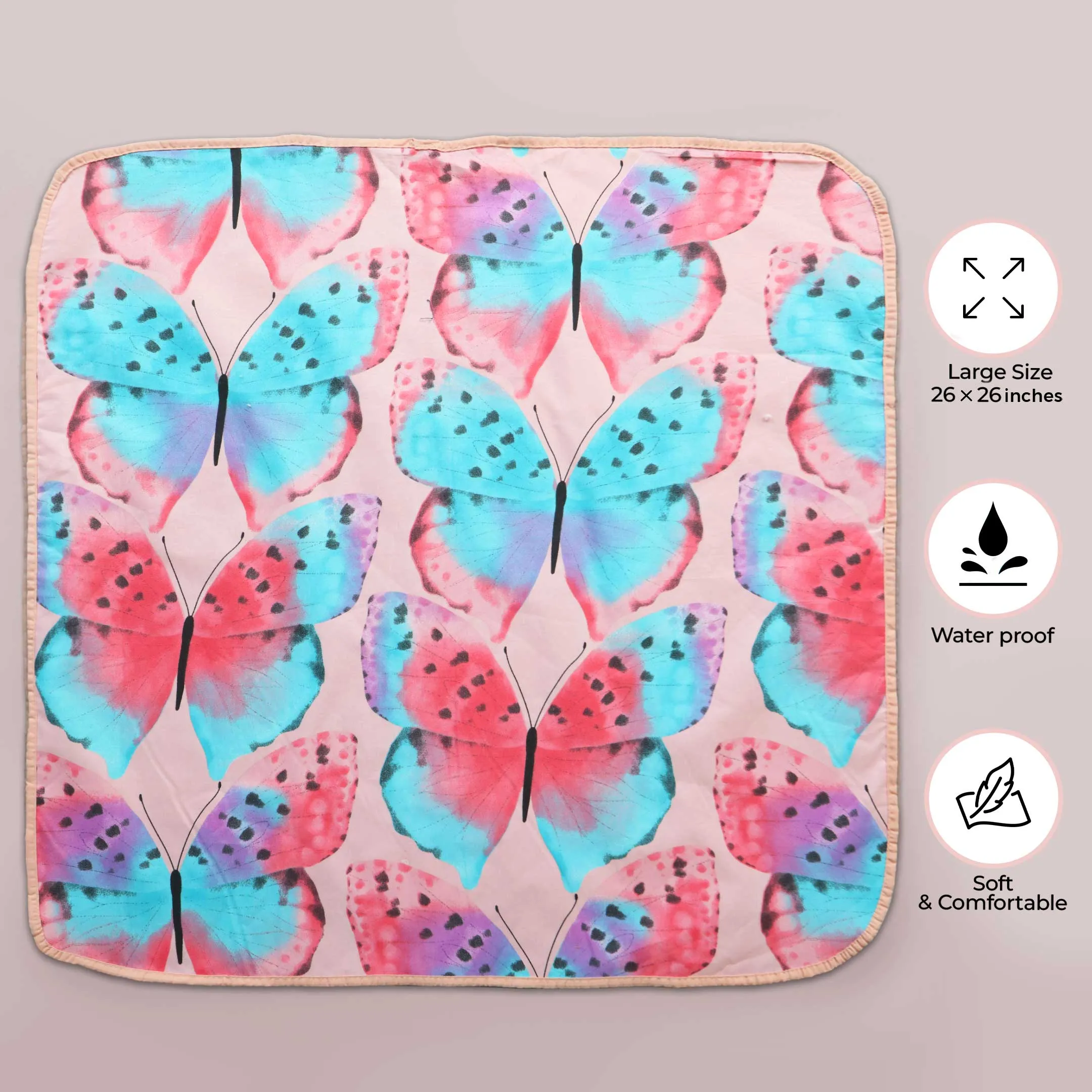 Misty Butterflies Baby Diaper Changing Sheet