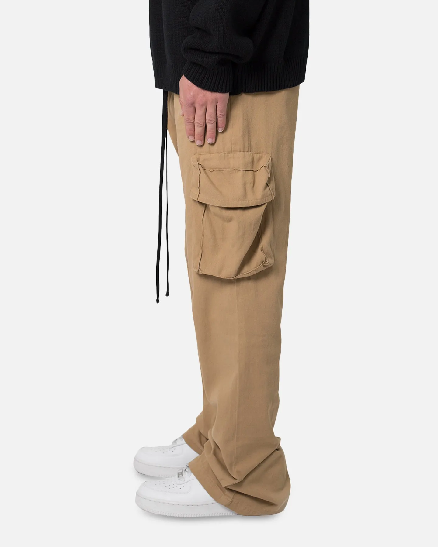 MNML Drawcord Flare Cargo Pants Khaki