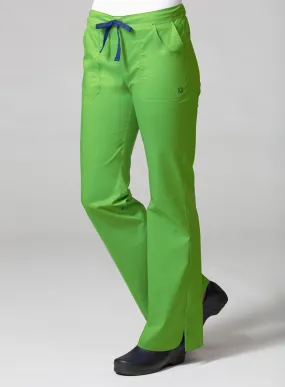 Multi Pocket Flare Pant XS-2XL by Maevn (Regular) /  APPLE GREEN/NAVY TRIM