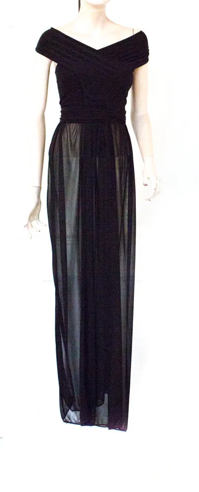 Multiway black chiffon wrap