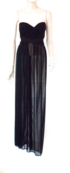 Multiway black chiffon wrap