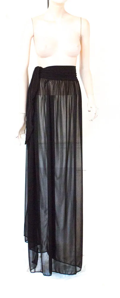 Multiway black chiffon wrap