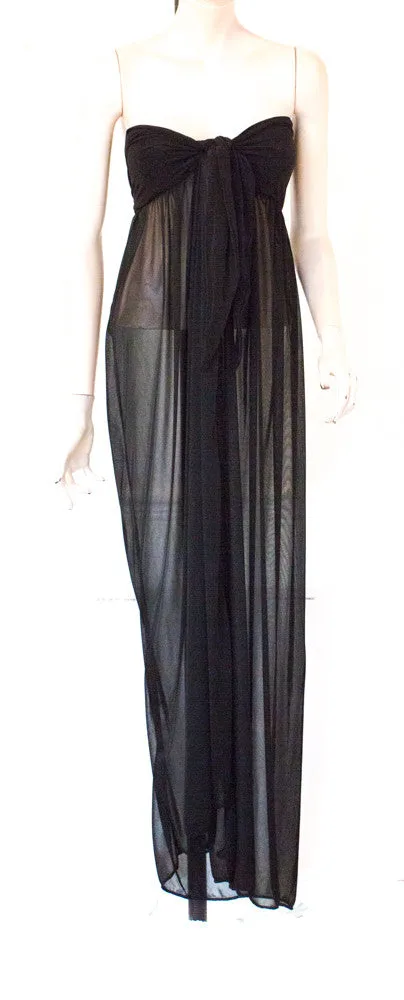 Multiway black chiffon wrap