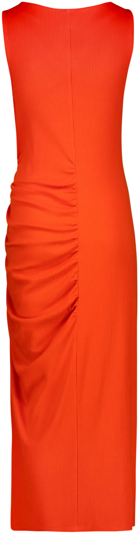 MYLAH TANGERINE BODYCON MIDI DRESS WITH POPPERS