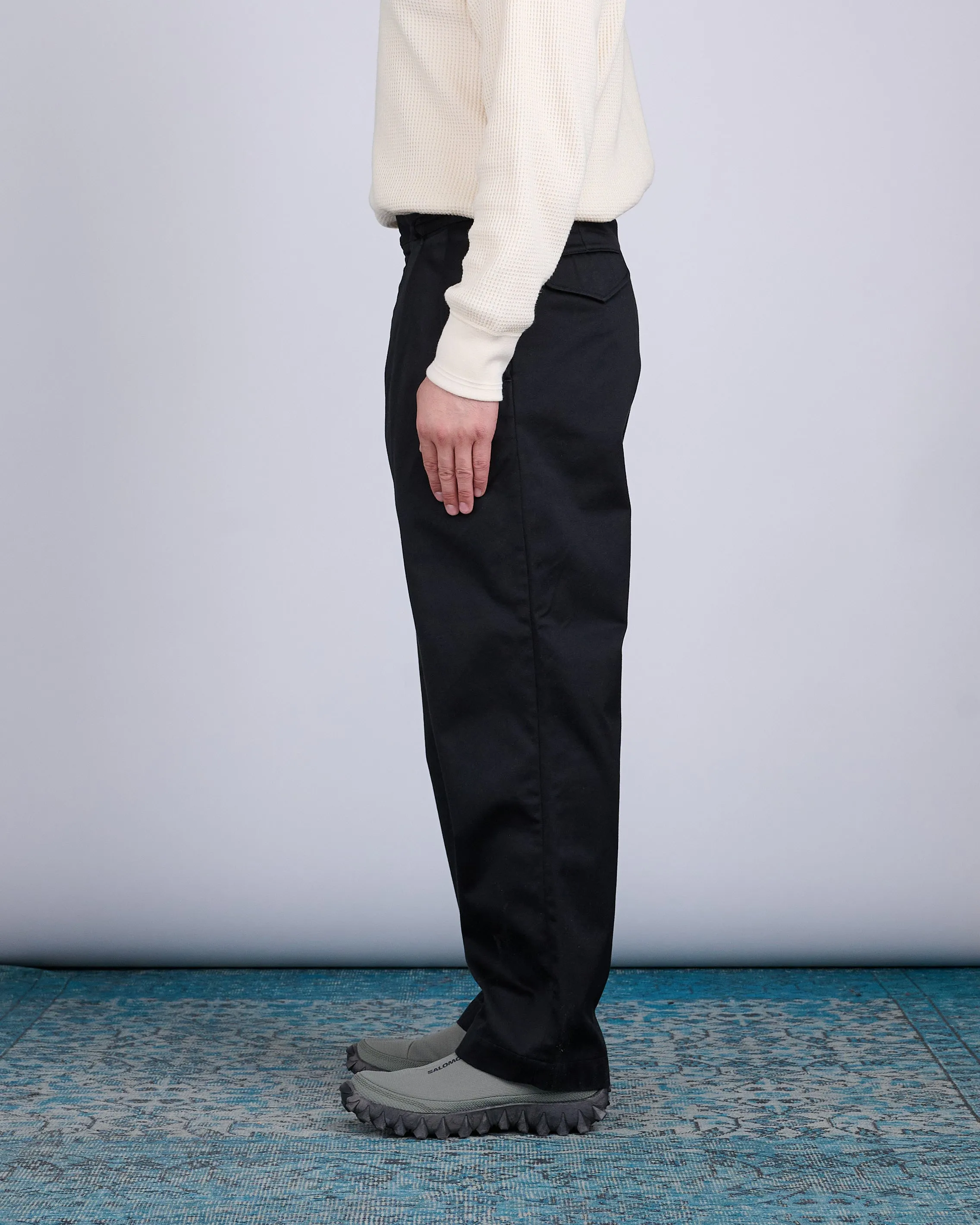 nanamica Double Pleat Hybrid Chino Pant Black