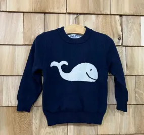 Navy Whale Crewneck Sweater