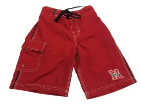 Nebraska Cornhuskers CSS YOUTH Boy's Red Embroidered Swim Board Shorts (S)