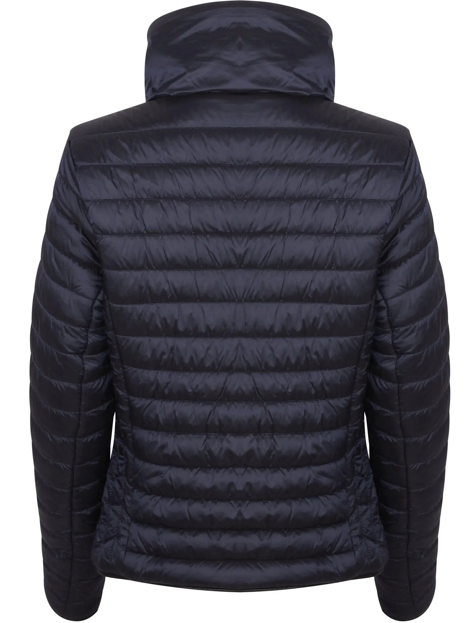 Nolanne Metallic Funnel Neck Quilted Jacket in Blue - Tokyo Laundry