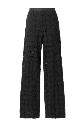 Pamela Guipure Lace Wide-Leg Pants