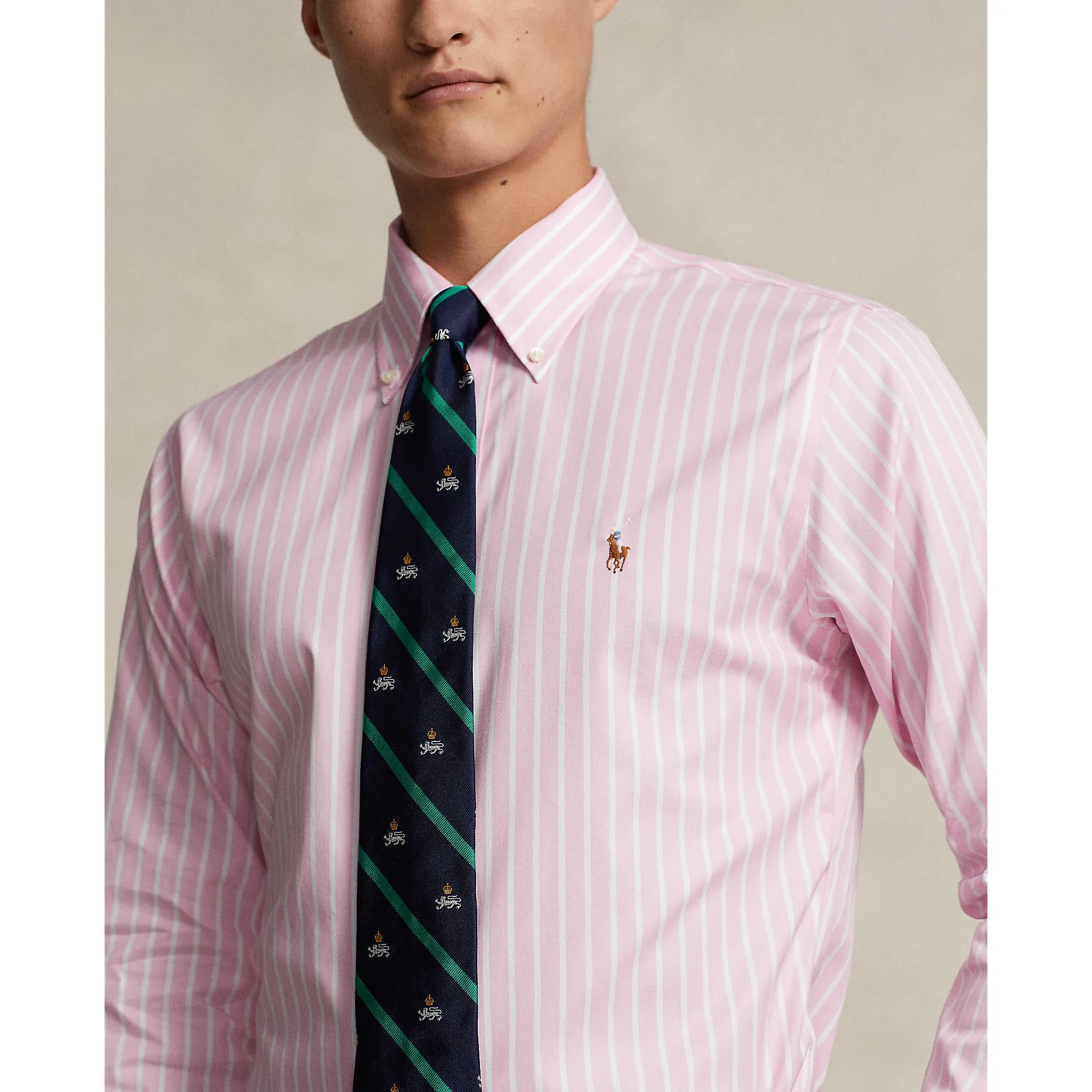 Polo Ralph Lauren - Business Shirt - Stripe - Pink & White