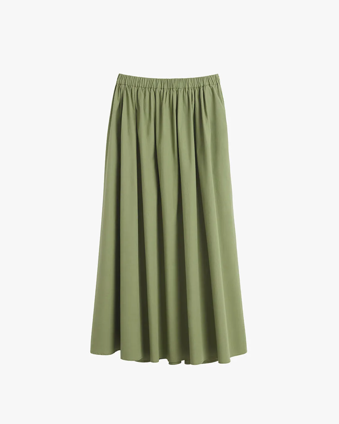 Poplin Gathered Skirt